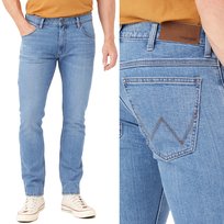 Wrangler SLIM Great Blue DOPASOWANY DżINS DZIKI KOZAK W38 L34