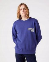 WRANGLER SLOGAN CREW BLUE RIBBON W667ILB51 L