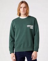 WRANGLER SLOGAN CREW SYCAMORE GREEN W667ILG49 S