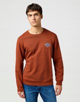 WRANGLER SMALL LOGO CREW SMOKED PAPRIKA 112364093 S