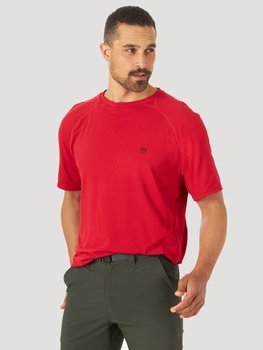 Wrangler Ss Performance Tee Męski T-Shirt Koszulka Logo Haute Red Wa7Bdur18-L - Inna marka
