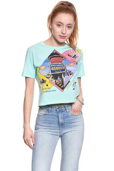 Wrangler, T-shirt damski, Crop Tee Beach Glass W7382Evwd, rozmiar S - Wrangler
