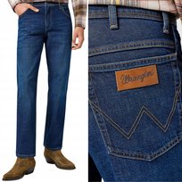 Wrangler TEXAS Midnight Haze KLASYCZNE CIEMNE SPODNIE JEANSOWE W33 L34