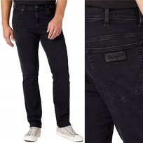 Wrangler TEXAS SLIM Black Crow SZARY DŻINS W32 L34