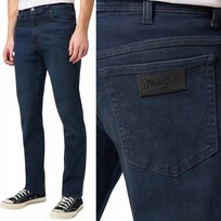 Wrangler TEXAS SLIM Bruised River KLASYCZNE GRANATOWY DżINS W34 L32