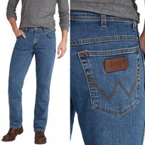 Wrangler TEXAS Stonewash DżINS klasyczne proste spodnie jeansowe W36 L34 Wrangler
