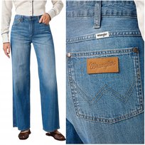 Wrangler WORLD WIDE luźne szerokie damskie spodnie jeansowe palazzo W27 L32
