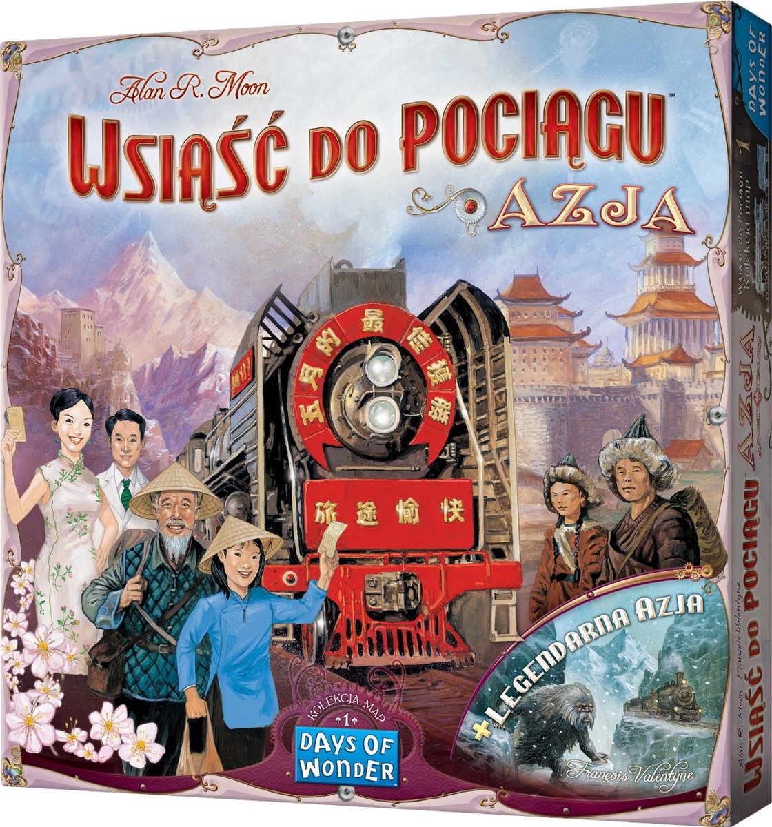 Wsiąść do Pociągu: Kolekcja Map 1 - Azja, Dodatek do gry, Rebel, gra planszowa