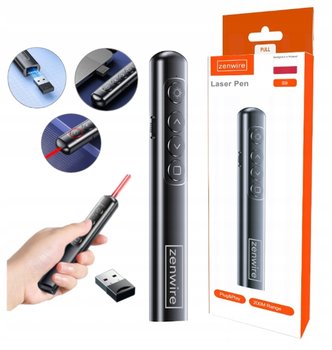 Wskaźnik Prezenter Laserowy Bezprzewodowy Pilot Laser USB do Prezentacji ZW - Zenwire