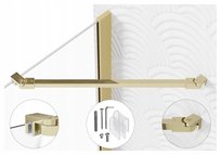 WSPORNIK DO KABINY ZŁOTY REGULOWANY OD 30 DO 120CM DLA SZYB 6-8MM KĄTOWY