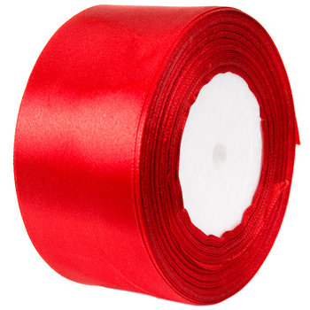 Wstążka Czerwona Satynowa Tasiemka Atłasowa 50MM - 005 - Inna marka