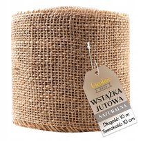 Wstążka jutowa taśma dekoracyjna z juty szeroka dekoracja ślub 10cm x 10m