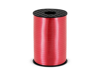 Wstążka plastikowa, czerwony, 5 mm, 225 m - PartyDeco