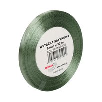WSTĄŻKA SATYNOWA 6MM X 32M WS6-136 BREWIS KHAKI Inna marka