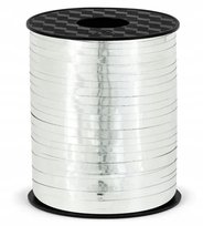 WSTĄŻKA TASIEMKA DO BALONÓW SREBRNA 225m