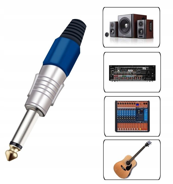 Produktbild von 4x JC-211 Klinkenbuchse 6,3 Mm Weiblich – Mono Mit Schalter, THT, Für Frontplatten, Von NINIGI