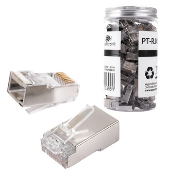 Wtyk RJ45 przelotowy kat.6 FTP PT-RJ456FT-1 100szt - Spacetronik