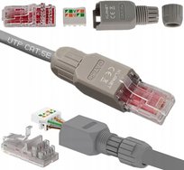 Wtyk Złącze RJ45 RJ-45 kat. 5E RJ Beznarzędziowy na Kabel LAN UTP Skręcany Inna marka