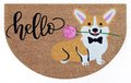 Wycieraczka pod drzwi HELLO - PIES CORGI 75 x 45 cm FG11058 - Pulio