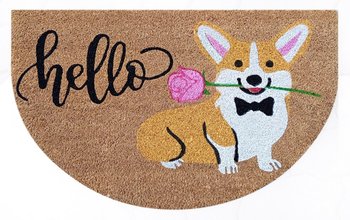 Wycieraczka pod drzwi HELLO - PIES CORGI 75 x 45 cm FG11058 - Pulio