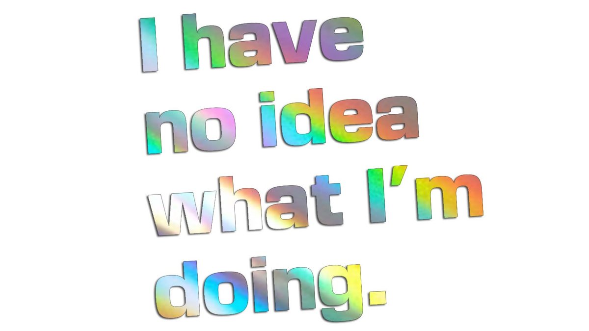 Wycinana naklejka I HAVE NO IDEA WHAT I'M DOING holograficzna - J and A ...