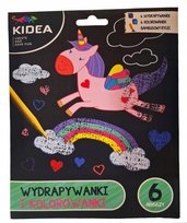 Wydrapywanka Zdrapywanka Kolorowanka Jednorożce 6 Arkuszy Pa2558 KIDEA