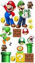 WYDRUK CUKROWY Opłatek na Tort Masa Cukrowa SUPER MARIO LUIGI YOSHI ZESTAW 21