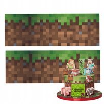 Wydruk na bok tortu TRAWA MINECRAFT 2 Obwoluty Kratka