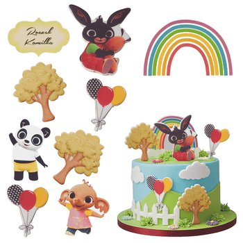 Wydruk Opłatek Na Tort Zestaw BING 8 El + Tabliczka z Napisem - Słodka Fanaberia