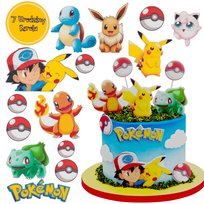 Wydruk Tort POKEMON 14 El + Tabliczka Napis Opłatek