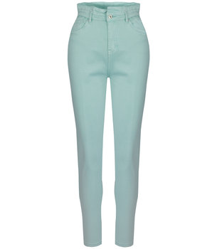 Wygodne elastyczne spodnie JEANSY SKINNY FIT kolorowe Eleganckie ROSE-42 - Agrafka