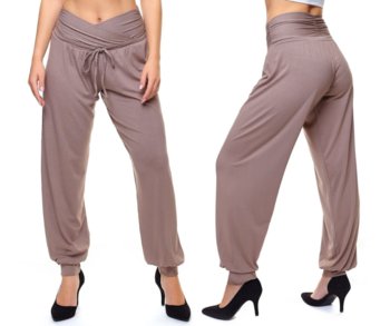 Wygodne spodnie alladynki damskie luźne haremki sportowe na jogę, 2XL/3XL - Inna marka