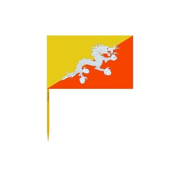 Wykałaczki Flaga Bhutanu w zestawach po 100 sztuk o długości 8cm - Inny producent (majster PL)