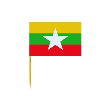 Wykałaczki Flaga Birmy w partiach po 100 sztuk o długości 12cm - Inny producent (majster PL)