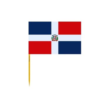 Wykałaczki Flaga Republiki Dominikany w partiach po 100 sztuk o długości 10cm - Inny producent (majster PL)