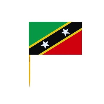 Wykałaczki Flaga Saint Kitts i Nevis w partiach po 100 sztuk o długości 12 cm - Inny producent (majster PL)