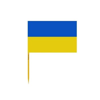 Wykałaczki Flaga Ukrainy w zestawach po 100 sztuk o długości 8cm - Inny producent (majster PL)