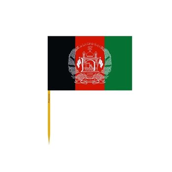 Wykałaczki z flagą Afganistanu w zestawach po 100 sztuk, długość 12cm - Inny producent (majster PL)