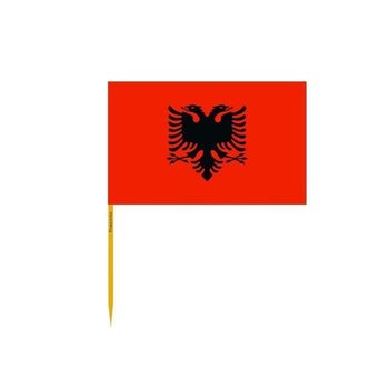 Wykałaczki z flagą Albanii w zestawach po 100 sztuk o długości 8cm - Inny producent (majster PL)