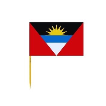 Wykałaczki z flagą Antigui i Barbudy w zestawach po 100 sztuk, długość 12cm - Inny producent (majster PL)