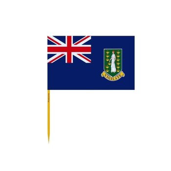 Wykałaczki z flagą Brytyjskich Wysp Dziewiczych w opakowaniach po 100 sztuk, długość 12cm - Inny producent (majster PL)