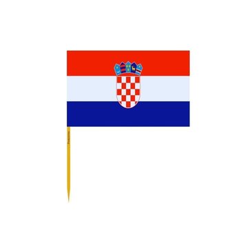 Wykałaczki z flagą Chorwacji w zestawach po 100 sztuk o długości 8cm - Inny producent (majster PL)