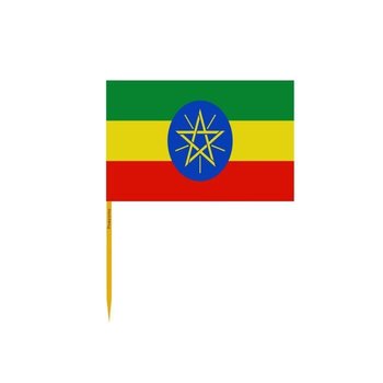 Wykałaczki z flagą Etiopii w zestawach po 100 sztuk, długość 12cm - Inny producent (majster PL)