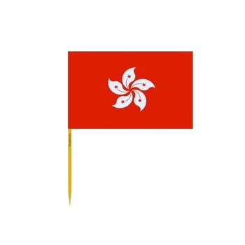 Wykałaczki z flagą Hongkongu w zestawach po 100 sztuk o długości 10 cm - Inny producent (majster PL)