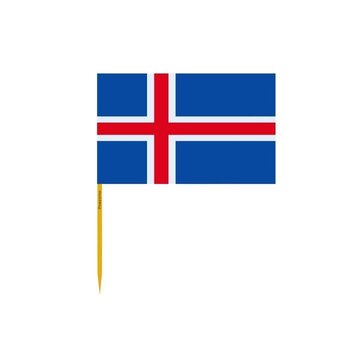 Wykałaczki z flagą Islandii w zestawach po 100 sztuk o długości 10 cm - Inny producent (majster PL)