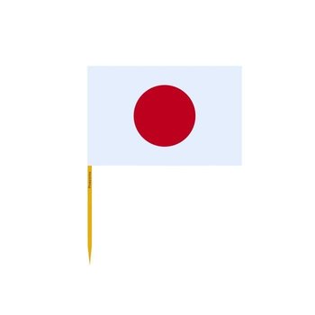 Wykałaczki z flagą Japonii w zestawach po 100 sztuk o długości 12 cm - Inny producent (majster PL)