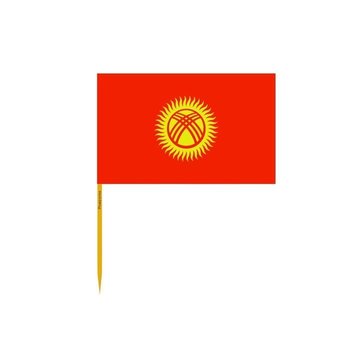 Wykałaczki z flagą Kirgistanu w zestawach po 100 sztuk o długości 10cm - Inny producent (majster PL)