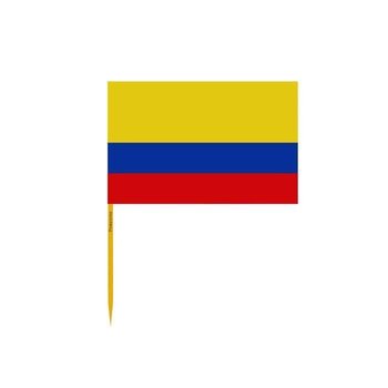 Wykałaczki z flagą Kolumbii w zestawach po 100 sztuk, długość 12cm - Inny producent (majster PL)