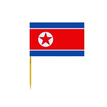 Wykałaczki z flagą Korei Północnej pakowane po 100 sztuk o długości 12 cm - Inny producent (majster PL)