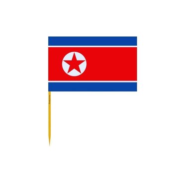 Wykałaczki z flagą Korei Północnej w zestawach po 100 sztuk o długości 10 cm - Inny producent (majster PL)